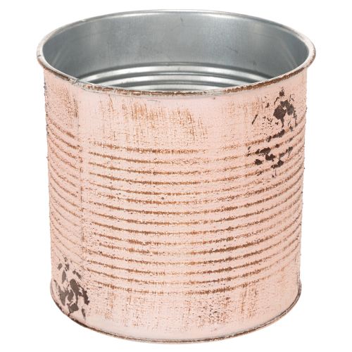 Blumentopf Metall Deko-Dose Ø15,5cm H15cm Lachs Rostoptik | Floristik24.at