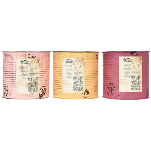 Artikel Blumentopf Vintage Design Dose für Wohnzimmer und Büro Dekoration 15cm 3St