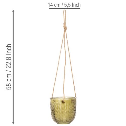 Hängedeko Blumentopf aus Glas, Lila und Grün, Ø14cm, 2 Stück | Floristik24.at