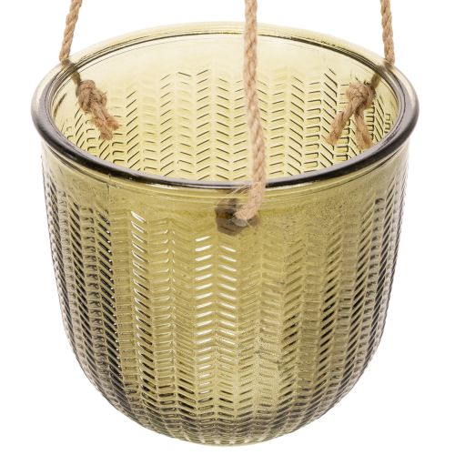 Hängedeko Blumentopf aus Glas, Lila und Grün, Ø14cm, 2 Stück | Floristik24.at