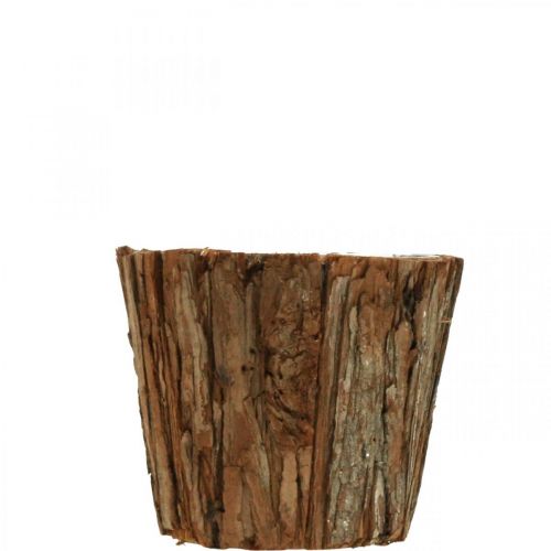 Floristik24 Pflanzgefäß, Blumentopf Hoch, Baumrinde Deko Ø14cm H12,5cm