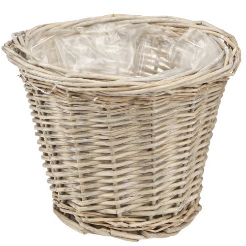 Blumentopf Korb Weide Natur Grauweiß Ø20cm H16cm 2St