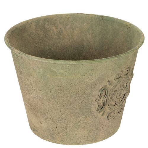Blumentopf-Set Metall Grün Ø22-13,5cm 3 Stück Vintage-Look | Floristik24.at