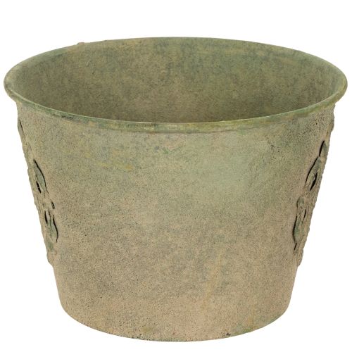 Blumentopf-Set Metall Grün Ø22-13,5cm 3 Stück Vintage-Look | Floristik24.at
