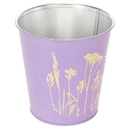 Set aus 3 Metall-Übertöpfen mit Blumenmotiv, Pastellfarben, Ø10 cm, für Innenbereiche und Tischdekoration | Floristik24.at