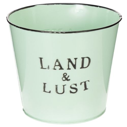 Floristik24 Blumentopf Mint Metall Übertopf Landhaus Ø17cm H15,5cm