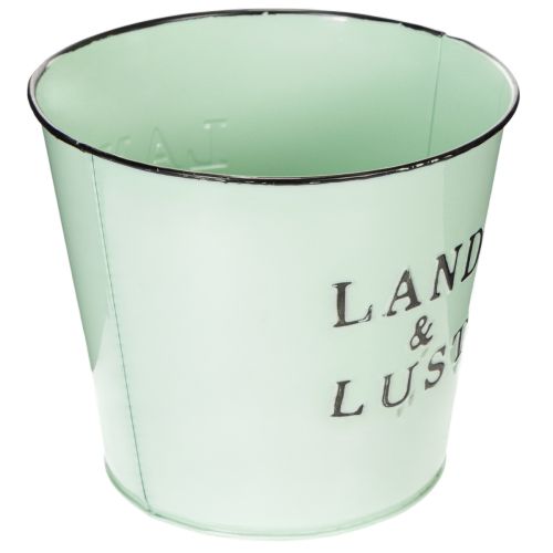 Artikel Blumentopf Mint Metall Übertopf Landhaus Ø17cm H15,5cm