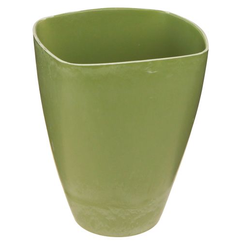 Floristik24 Orchideentopf Blumentopf Plastik Vase Grün H16,5cm 4St