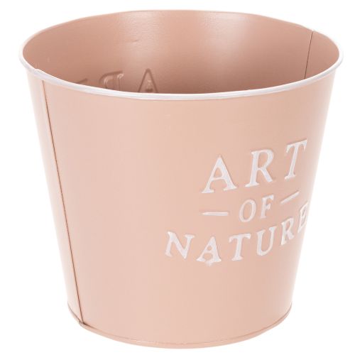 Artikel Blumentopf Metall Zink Altrosa Ø17,5cm H15cm Innenbereich Außenbereich Art of Nature