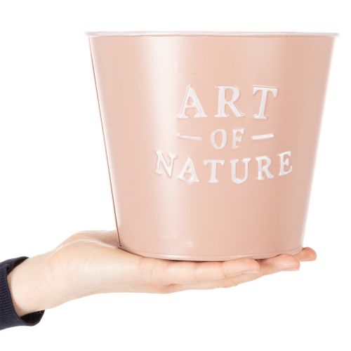 Artikel Blumentopf Metall Zink Altrosa Ø17,5cm H15cm Innenbereich Außenbereich Art of Nature