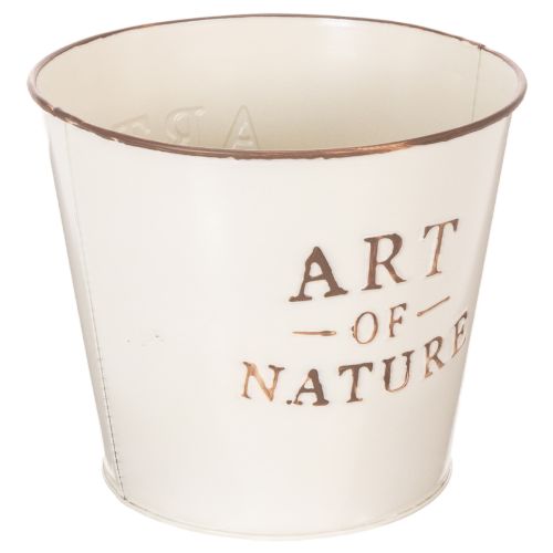 Artikel Blumentopf Metall Creme Ø17,5 cm H15 cm Art of Nature Creme