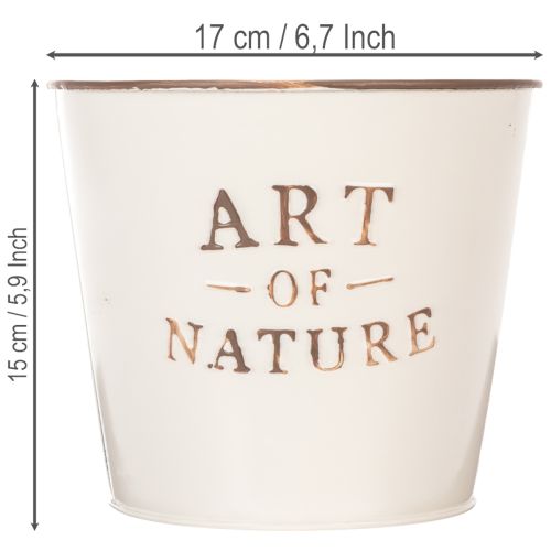 Artikel Blumentopf Metall Creme Ø17,5 cm H15 cm Art of Nature Creme
