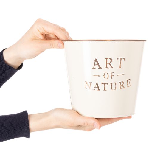 Artikel Blumentopf Metall Creme Ø17,5 cm H15 cm Art of Nature Creme