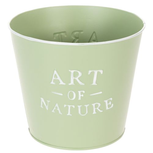Artikel Blumentopf aus Zink Mintgrün Ø17,5cm H15cm Innenbereich