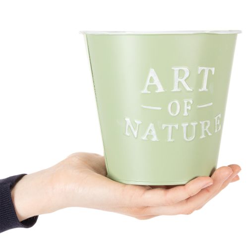 Artikel Blumentopf aus Zink Mintgrün Ø17,5cm H15cm Innenbereich