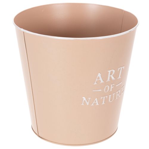 Artikel Blumentopf Zink Übertopf Metall Altrosa Ø22cm H21cm