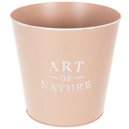 Artikel Blumentopf Zink Übertopf Metall Altrosa Ø22cm H21cm