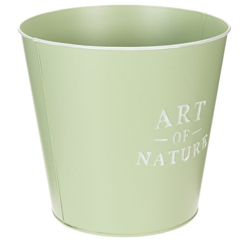 Artikel Blumentopf Zink Übertopf Metall Mintgrün Ø22cm H21cm