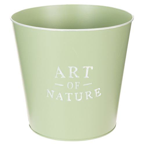 Artikel Blumentopf Zink Übertopf Metall Mintgrün Ø22cm H21cm