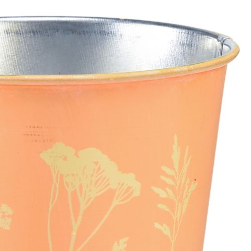 Artikel Blumentopf Metall Pfirsich Übertopf Ø10,5cm H10,5cm