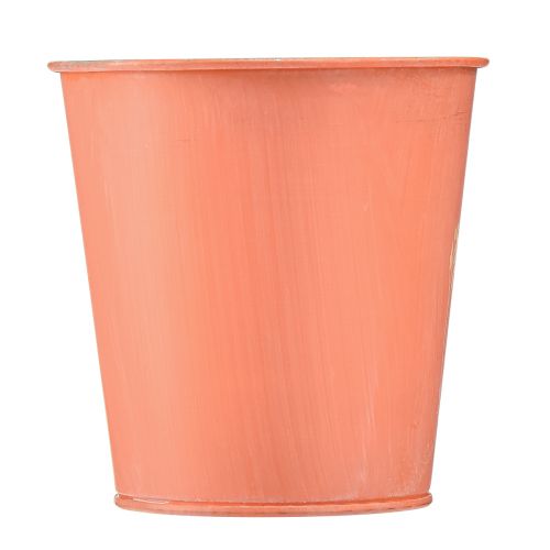 Artikel Blumentopf mit Blumen Dekor Apricot Gelb Ø10,5cm H10,5cm