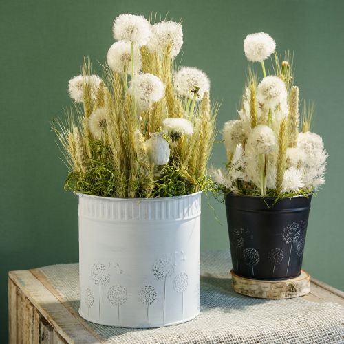 Floristik24 Übertopf Pusteblumen Blumentopf Weiß Ø12,5cm H14cm