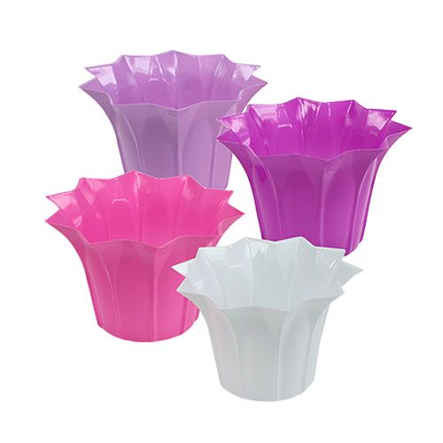 Floristik24 Plastiktopf bunt Ø15cm H10cm 10St