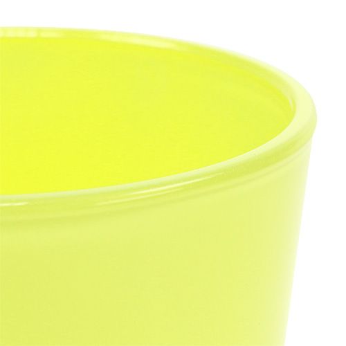 Floristik24 Blumenübertopf Gelb Ø10cm H8,5cm