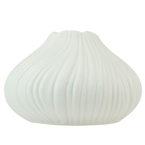 Artikel Blumenvase Keramik Zwiebelform Weiß Ø13cm H13,5cm 2St