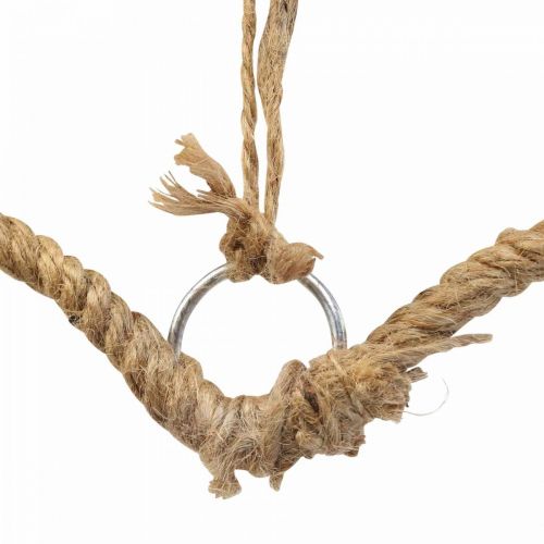 Floristik24 Boho Style, Herz Metallring Dekoring Juteband B33cm 3St