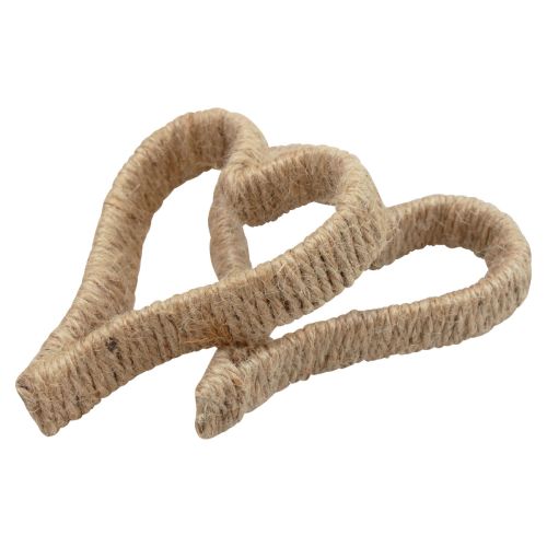 Floristik24 Boho Style Herz Metallring Dekoring Juteband 11cm 6St