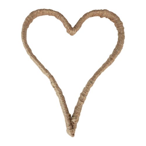 Floristik24 Boho Style, Herz Metallring Dekoring Juteband 20cm 4St