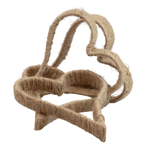 Floristik24 Boho Style, Herz Metallring Dekoring Juteband 20cm 4St