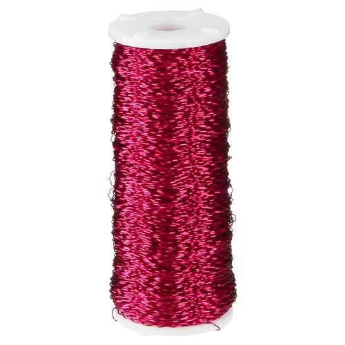 Floristik24 Bouilloneffektdraht Ø0,30mm 100g/140m Pink