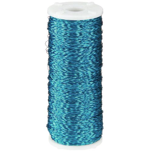 Floristik24 Bouilloneffektdraht Ø0,30mm 100g/140m Türkis
