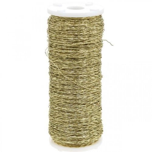 Floristik24 Bouilloneffektdraht 100g Gold