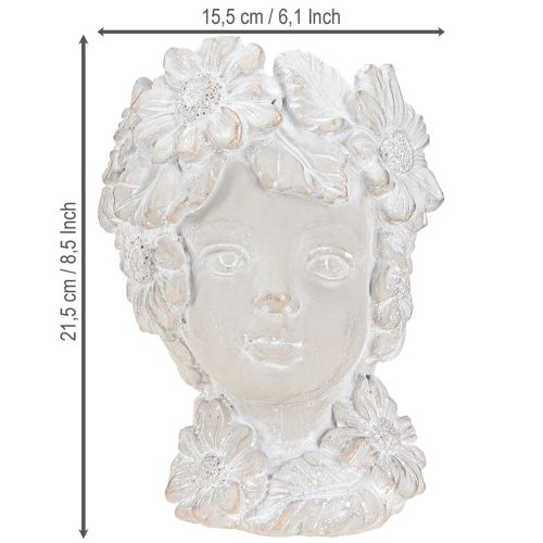 Artikel Büste aus Steinguss Skulptur Frau Übertopf Antik H21,5cm