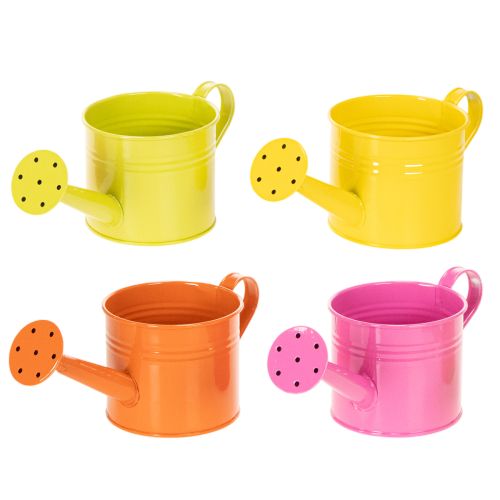 Bunte Gießkannen aus Metall Ø11cm H9,5cm, Tischdeko zum Bepflanzen 8er-Set bestellen | Floristik24.at
