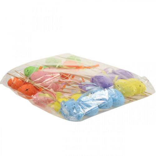 Floristik24 Bunte Ostereier Plastik Pflanzenstecker H6cm 24St