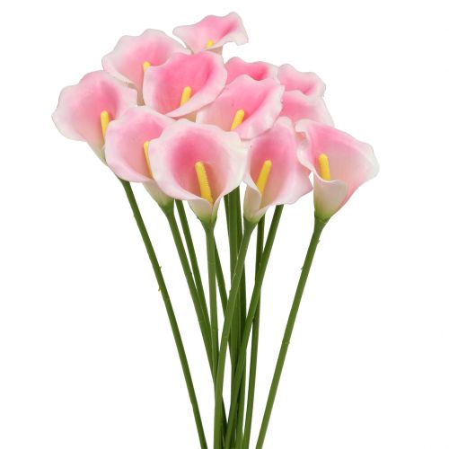 Floristik24 Calla Deko-Blume Rosa 57cm 12St