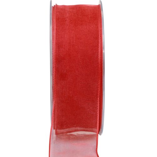 Artikel Chiffonband Organzaband Dekoband Organza Rot 40mm 20m