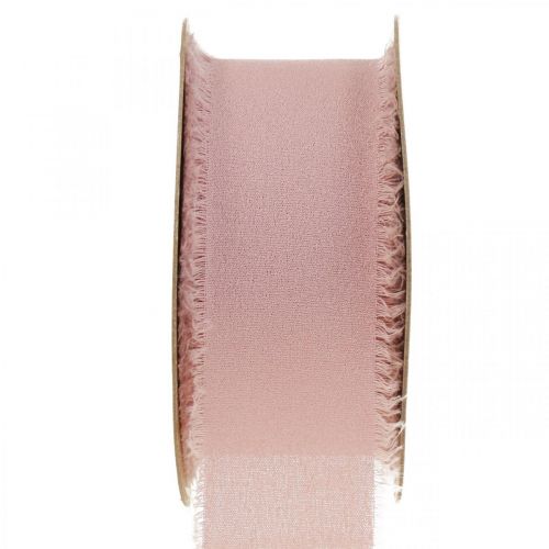 Artikel Chiffonband Rosa Stoffband Band mit Fransen 40mm 15m