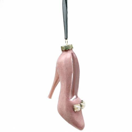 Floristik24 Christbaumhänger Pumps Altrosa 11cm 2St