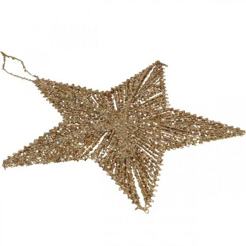 Artikel Christbaumschmuck, Adventsdeko, Stern-Anhänger Golden B15cm 8 St