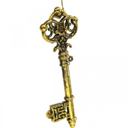 Christbaumschmuck Deko Schlüssel Golden H14,5cm 12St