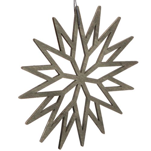 Artikel Christbaumschmuck Schneeflocken Deko Holz Grün 15cm 8 St