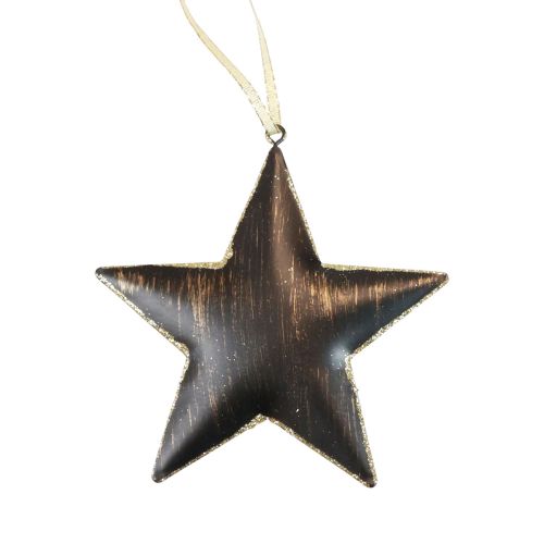 Artikel Christbaumschmuck Deko Stern Metall Schwarz Gold Ø11cm 4 St