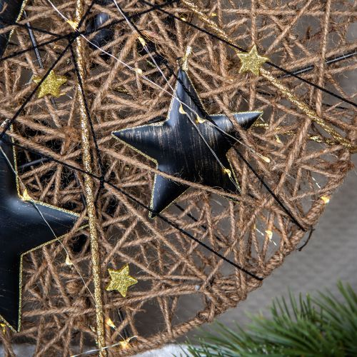 Artikel Christbaumschmuck Deko Stern Metall Schwarz Gold Ø11cm 4 St