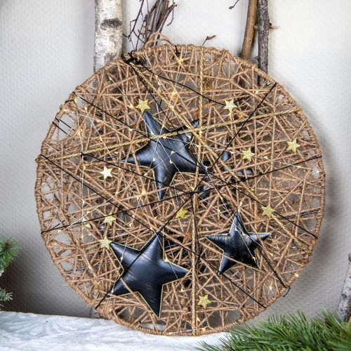 Artikel Christbaumschmuck Deko Stern Metall Schwarz Gold Ø15cm 3St