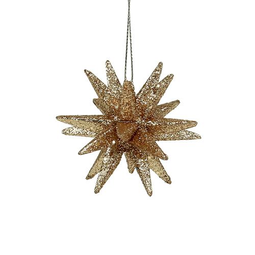 Floristik24 Christbaumschmuck Glitzersterne 7,5cm 8St Gold